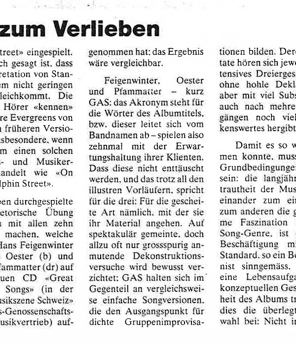 Hans Feigenwinter, Bänz Öster, Norbert Pfammatter – Review